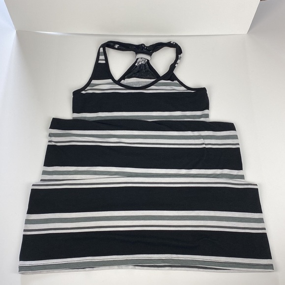 Striped Black and White Maxi Dress - Picture 3 of 16
